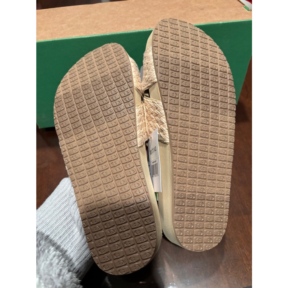 Women's Sanuk Cruzy Jute Sandals Natural Beige, various sizes available - Picture 5 of 8